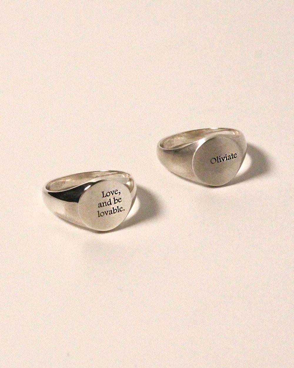 [925 silver] R-243 / Simple bold round engraved ring