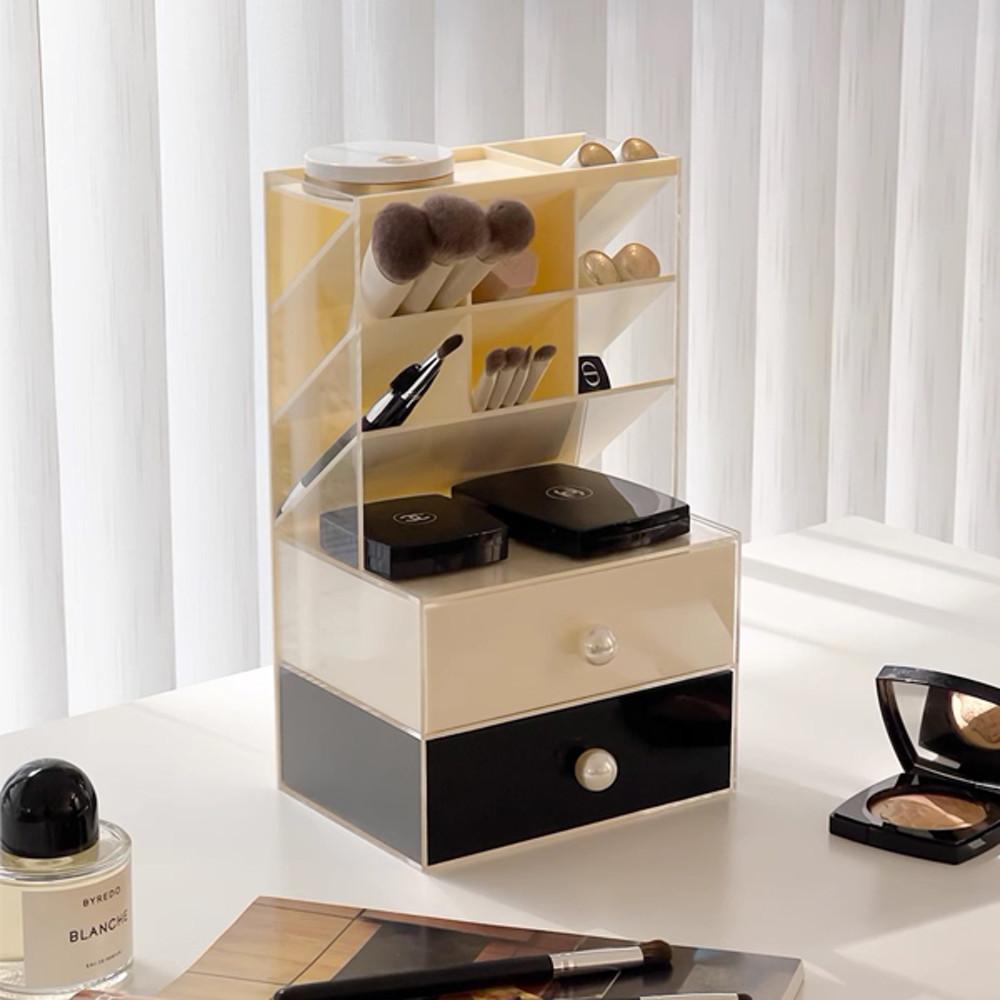 노지카 펄 손잡이 멀티 수납함 칸막이 서랍 화장대 정리 메이크업 테이블