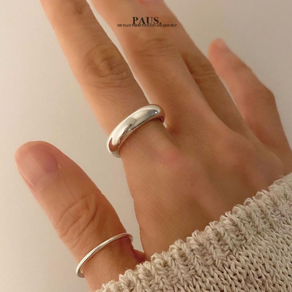 /무료배송/ Paus. Silver 925 볼드 엥게이지 링 5mm