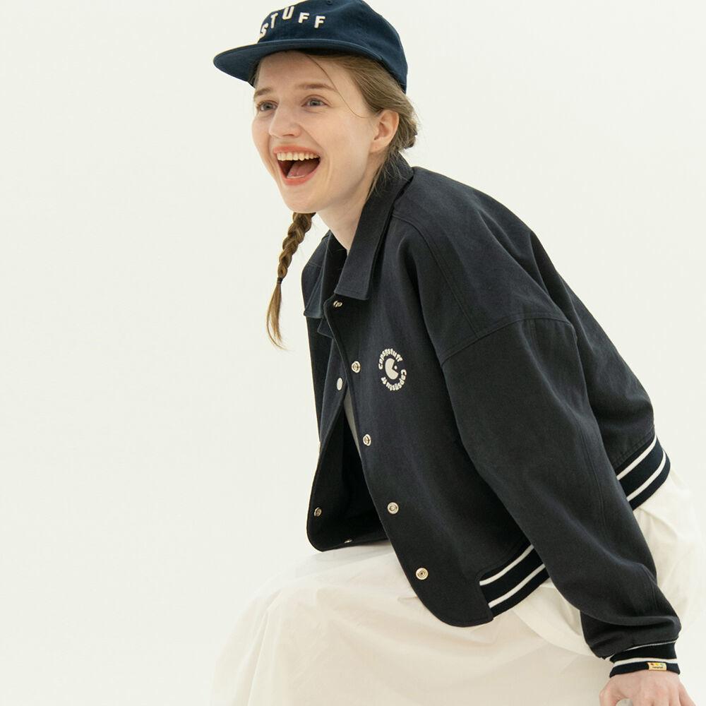 [2차 판매중]CURVE 커브 바시티 자켓 (네이비)