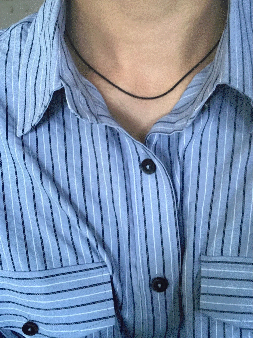 블랙 체인 네크리스 1C