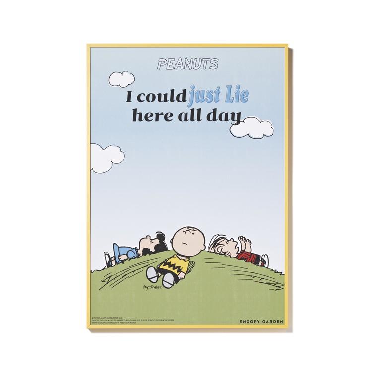 피너츠 A2 액자 포스터_구름보는 언덕