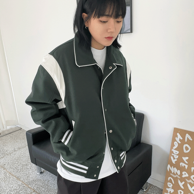 [unisex]울 바시티 자켓