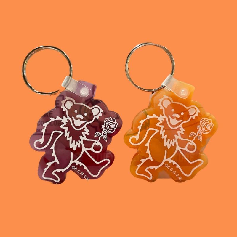 [Grateful Dead Bear]Dancing Bears Rubber Keychains_2 colors