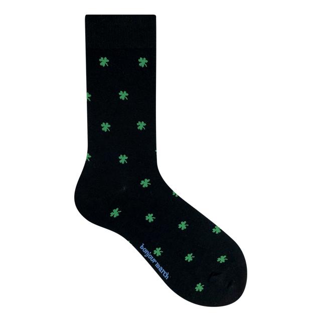 봉주르마치 남성양말 남자패턴양말 Men's pattern socks-clover
