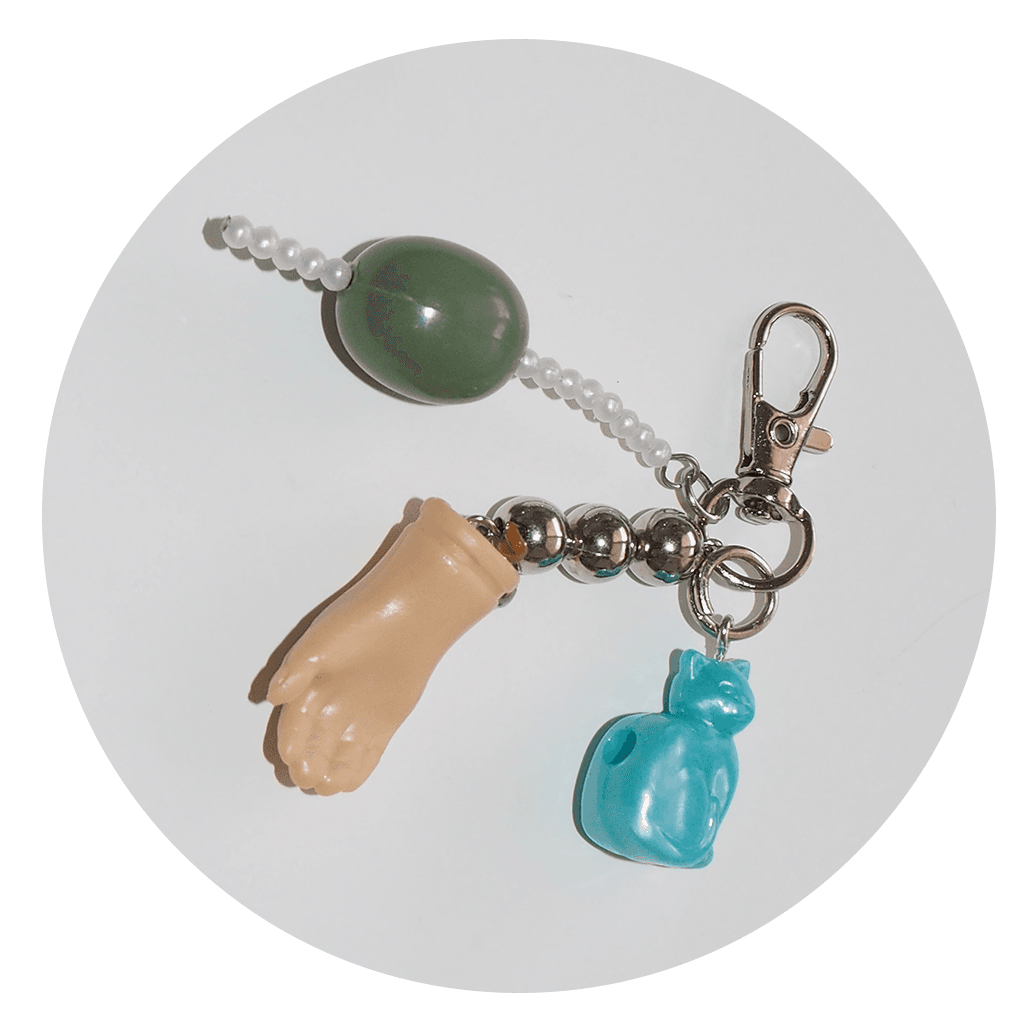 해피캣 코지 키체인