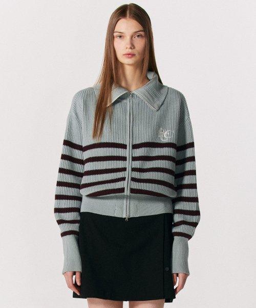 RCC Knit Zipup Cardigan [BLUE ST]