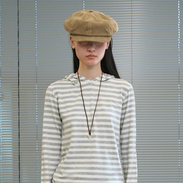 Striped Hood Long T (Ivory)