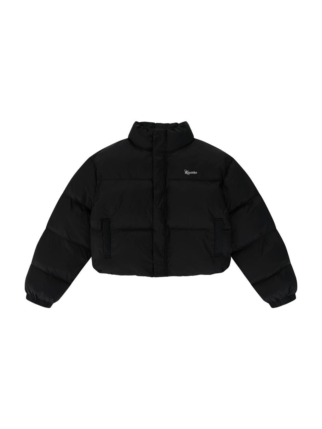 Embroidered Crop Padding Black