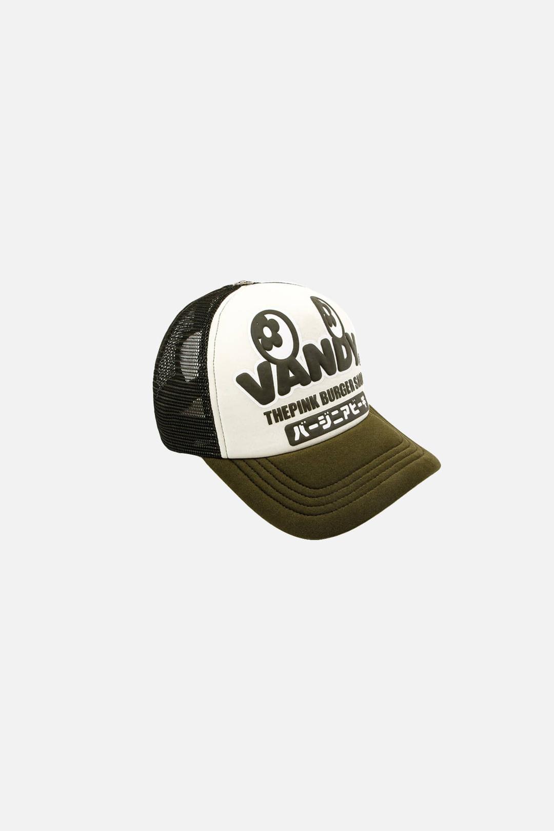 VANDY THE PINK VTP Shop Logo Hat "Dark Olive/Cream\" 반디 더 핑크 VTP 샵 로고 햇 \"다크 올리브/크림\"