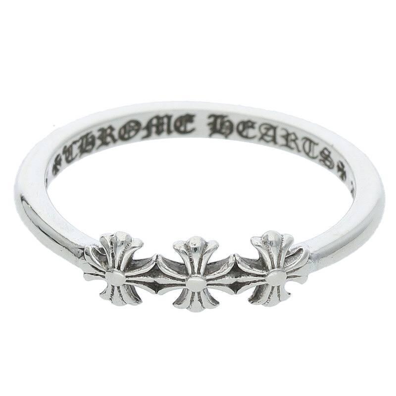 Chrome Hearts Size: 6.5 BUBBLEGUM 3CH PLUS/Bubblegum 3CH Plus Silver Ring