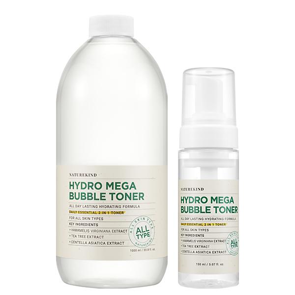 만능 버블토너 1000ml 대용량(7스킨법/수분토너/화장수/위치하젤/병풀추출물/유수분밸런스/모공수렴/각질제거/모공수축닦토)