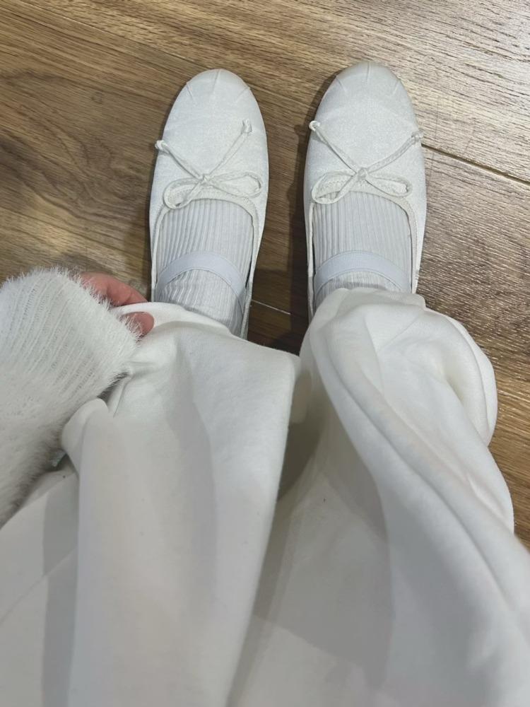 ballet satin flat shoes