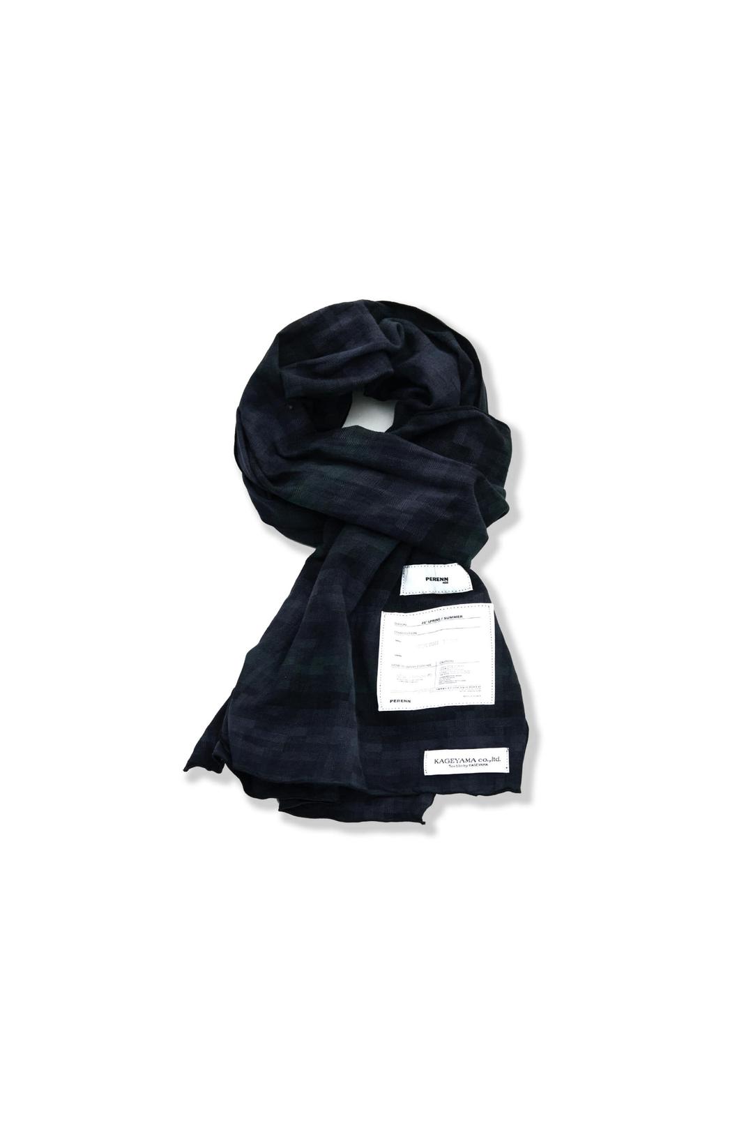 mosaic check scarf_green