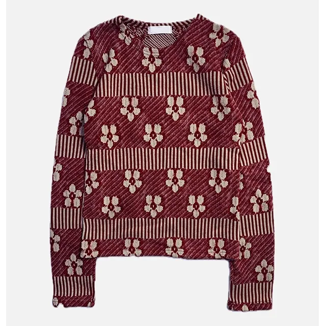 0453 - Vintage flower knit(2col)