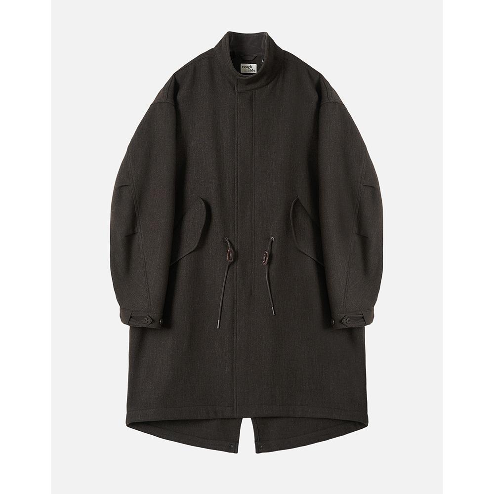 25FW Wool Fishtail Parka Dark Brown