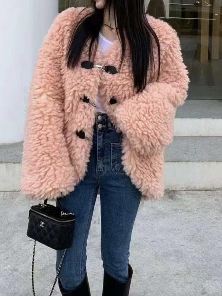 뽀글이오버재킷 루즈핏퍼자켓