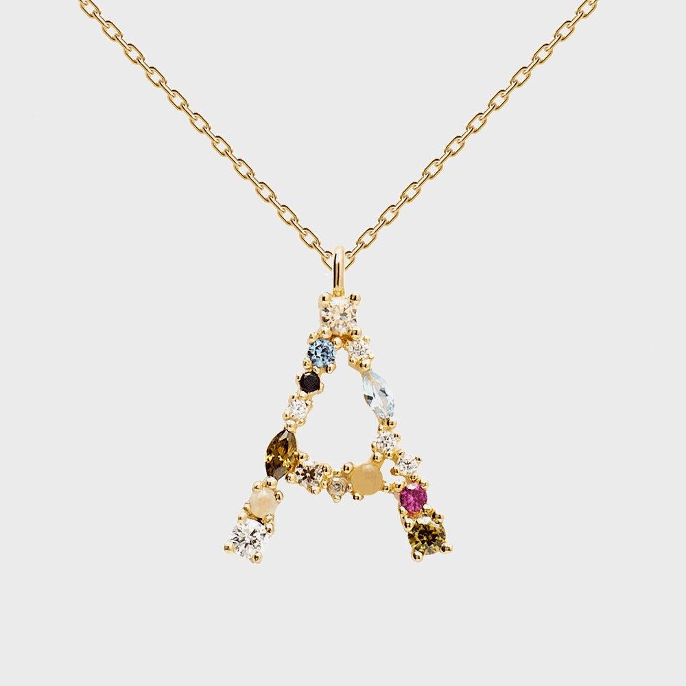 [피디파올라] LETTERS 컬렉션 이니셜 목걸이 A (옐로우골드 컬러)