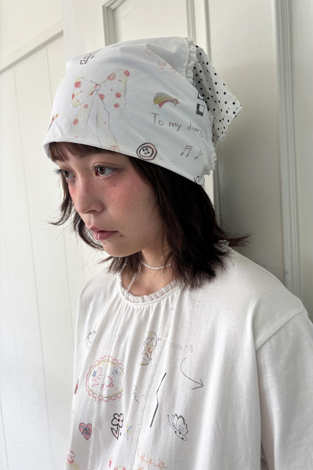 Tilda drawing head scarf