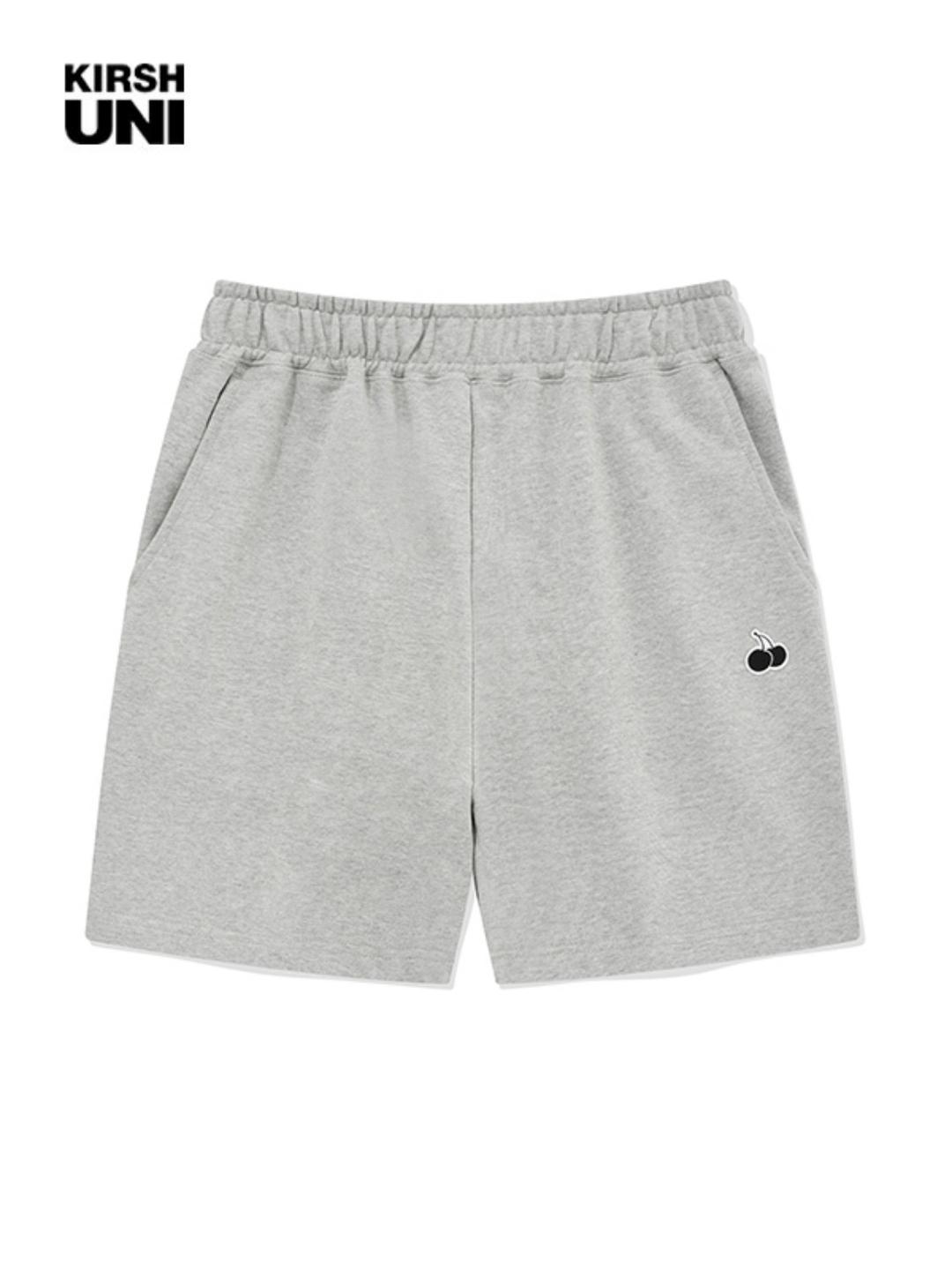 UNI SMALL CHERRY BANDING SHORT PANTS [MELANGE GRAY]
