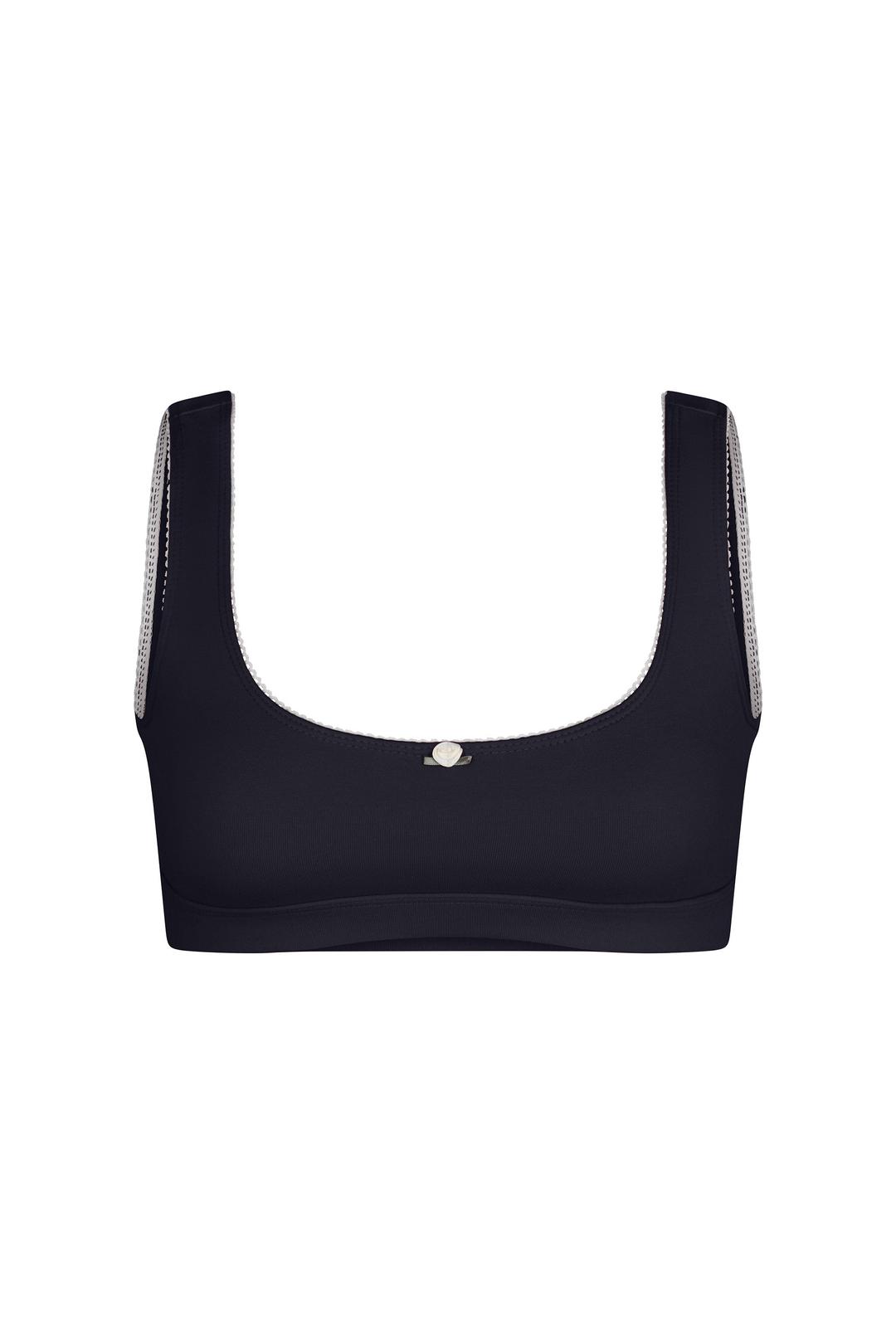SUPPORT COTTON BRA IN NAVY - XS / Navy