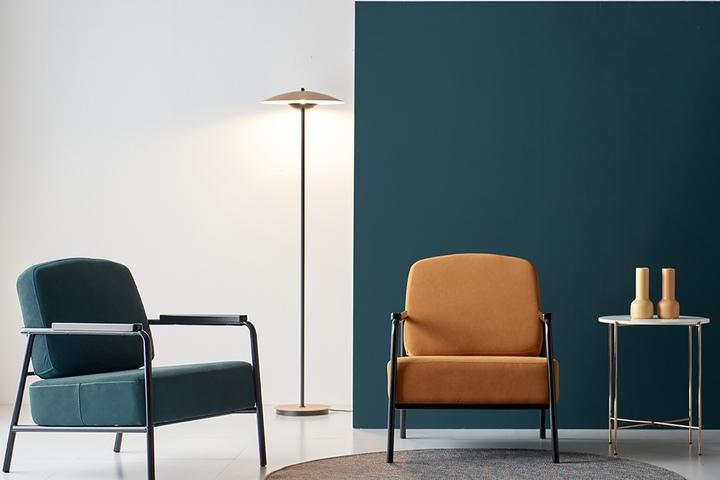 소브레 1인용 가죽 소파 4colors