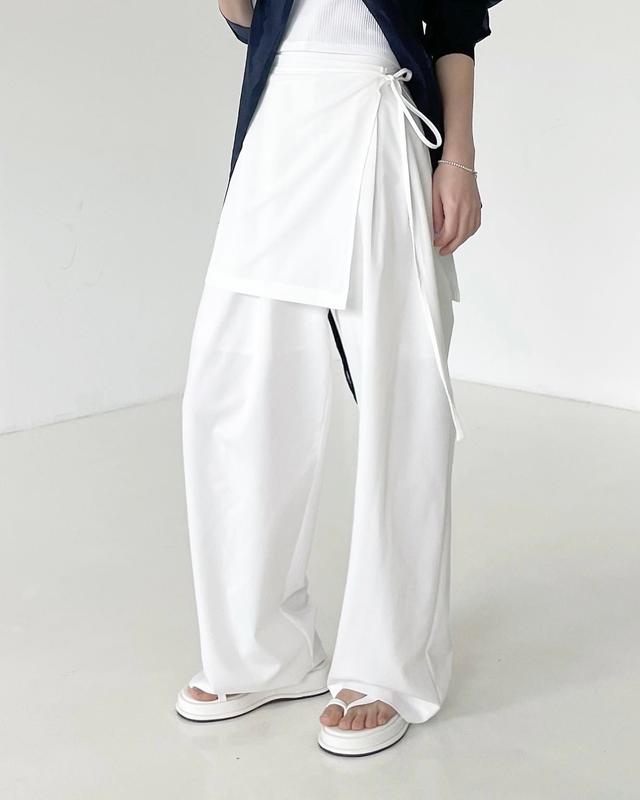 【JICHOI】24fw LAYERED BANDING TROUSERS 지초이 [jichoi COMFORT] 23-002 LAYERED PANTS (GRAPHITE