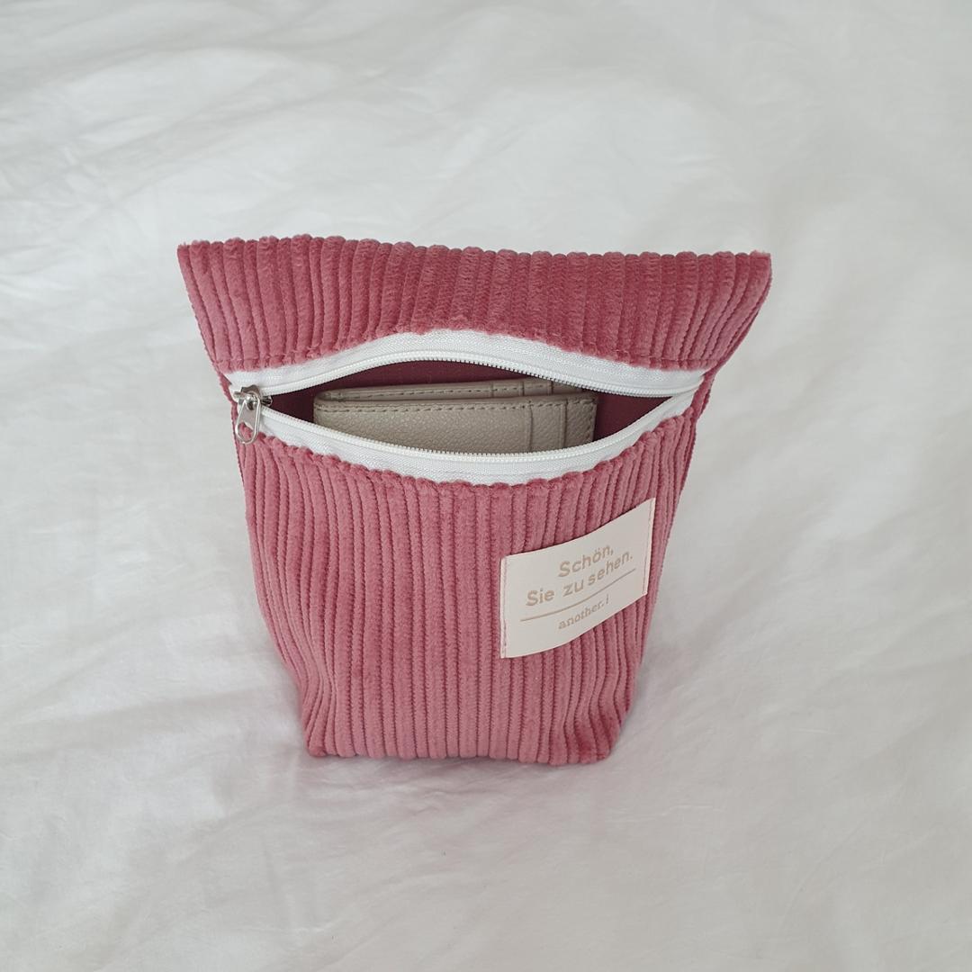 [어나덜아이] 골덴파우치 핑크