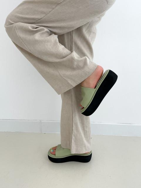 호박언니) 트랜디 비비드 여성 통굽 슬리퍼 5.6cm (LM339)