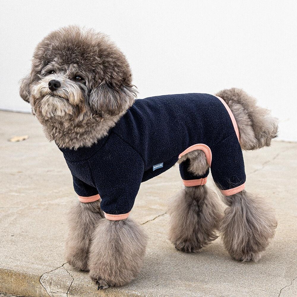 플리스 하프넥 올인원(네이비)