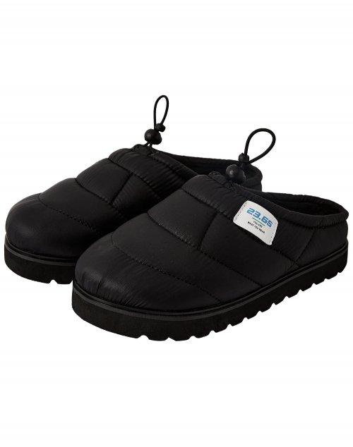폴카1 패딩 방한 슬리퍼 블랙