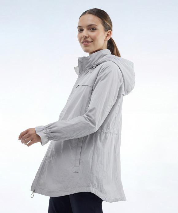 여성 무지 쾌적한 미들 자켓 라이트그레이