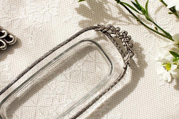 엔틱실버 롱글라스 트레이 미니쟁반 은쟁반