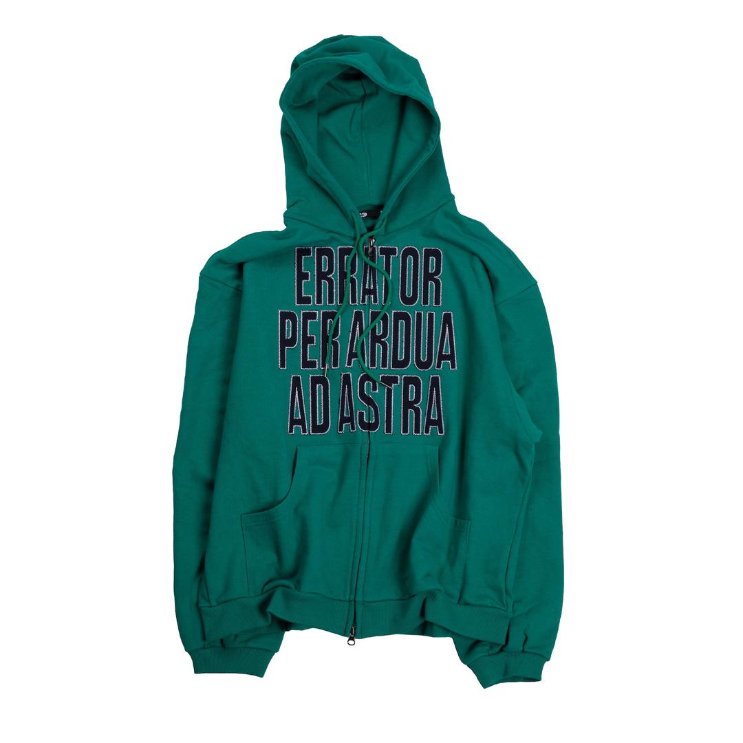 Ad Astra Appliqué 2way Hoodie Zip Up Green
