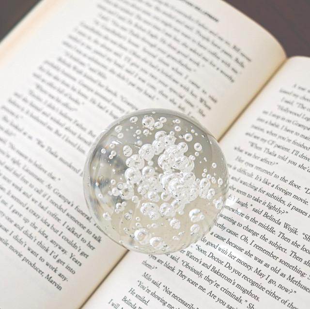 K9 크리스탈 볼 투명 버블볼 캘리그라피 예쁜 문진  페이퍼웨이트 책누르개