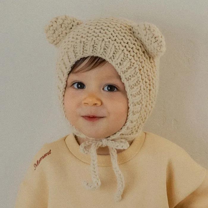 어스 니트 아기 모자