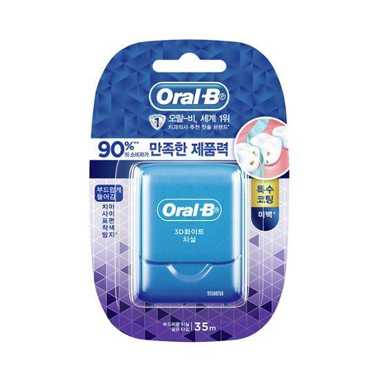 오랄비 치실 글라이드 3D 화이트 민트 35m