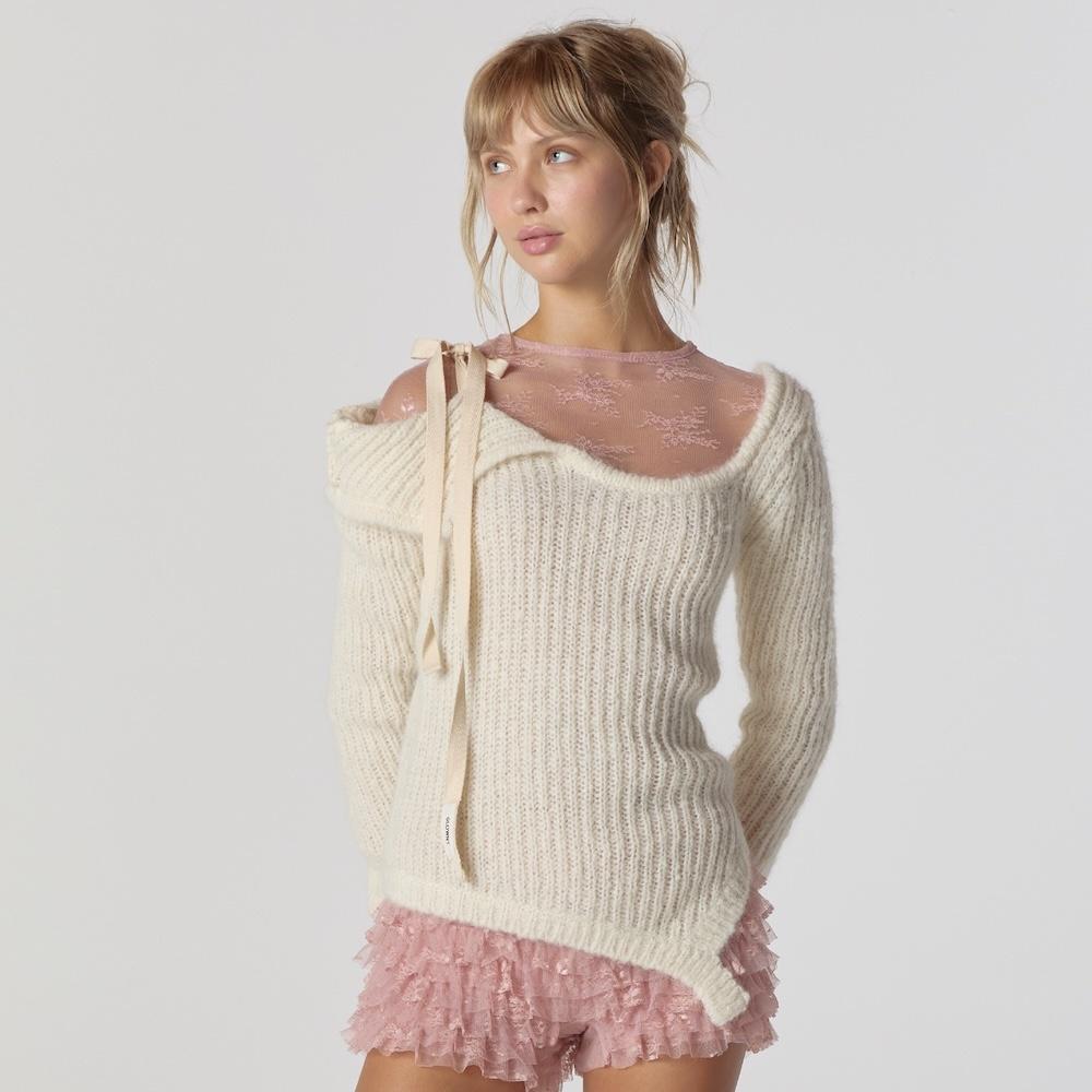 [29CM단독컬러] ISA ASYMMETRICAL KNIT TOP (4COLORS)