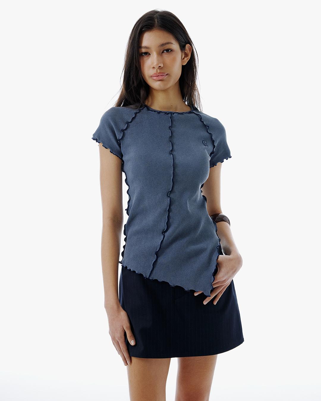 [인플루언서 PICK!] JERSEY LIP TOP [NAVY]