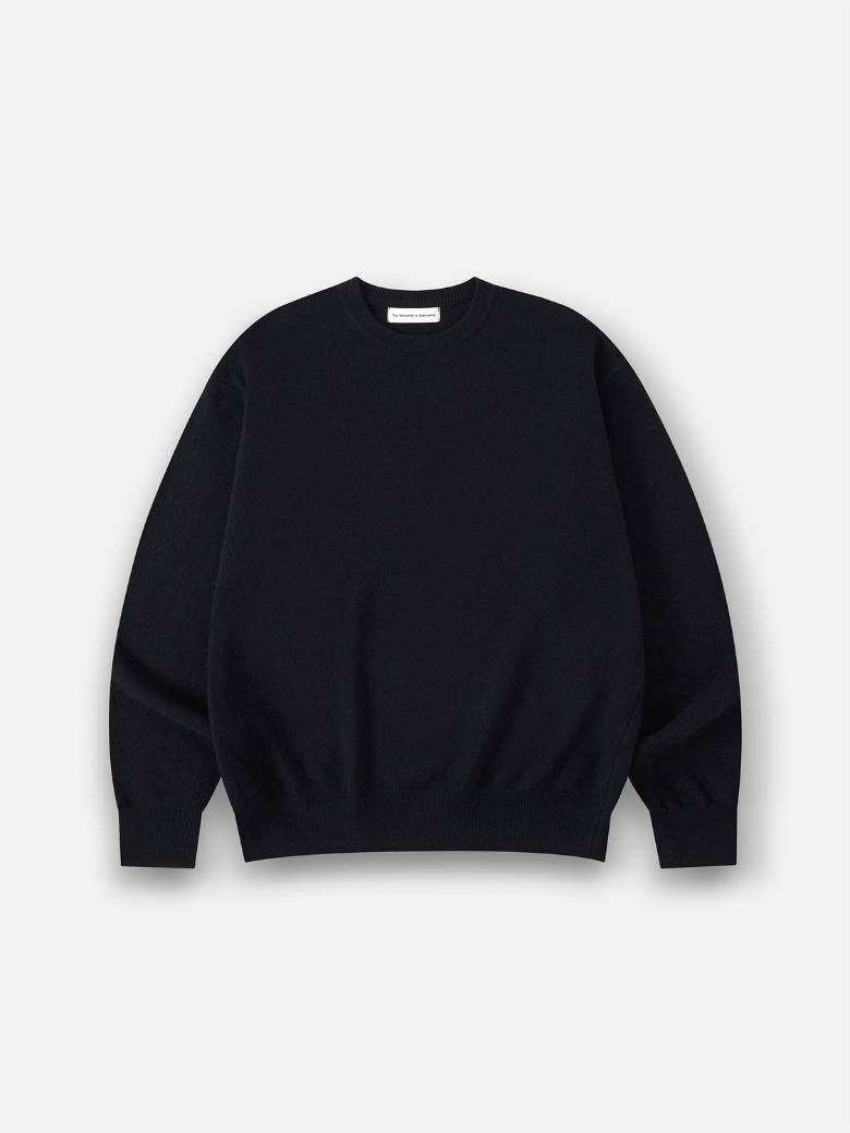 Classic Crewneck knit Sweater (Black)