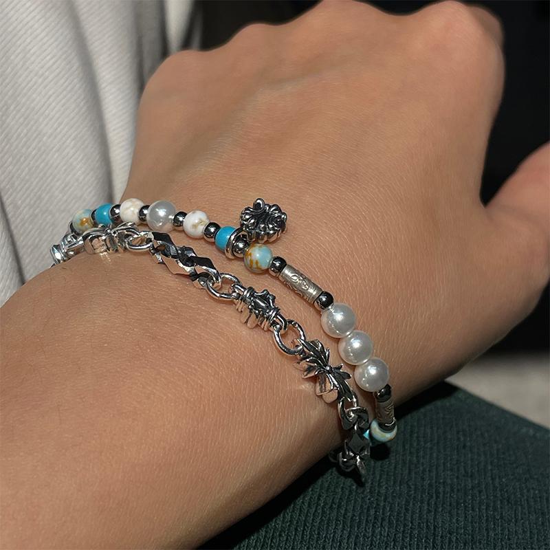 shell mint perl karen beads bracelet