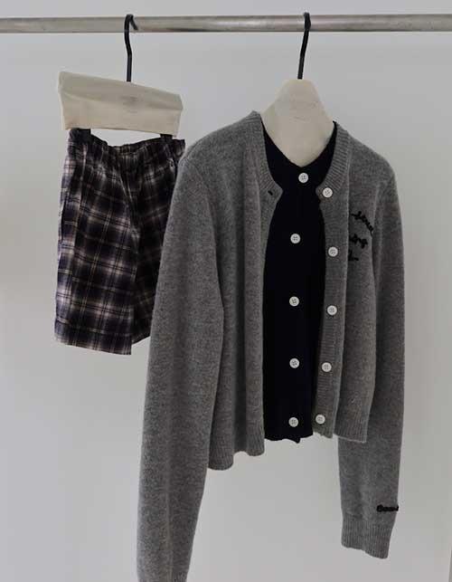 WOOL LETTERING CARDIGAN (4colors)