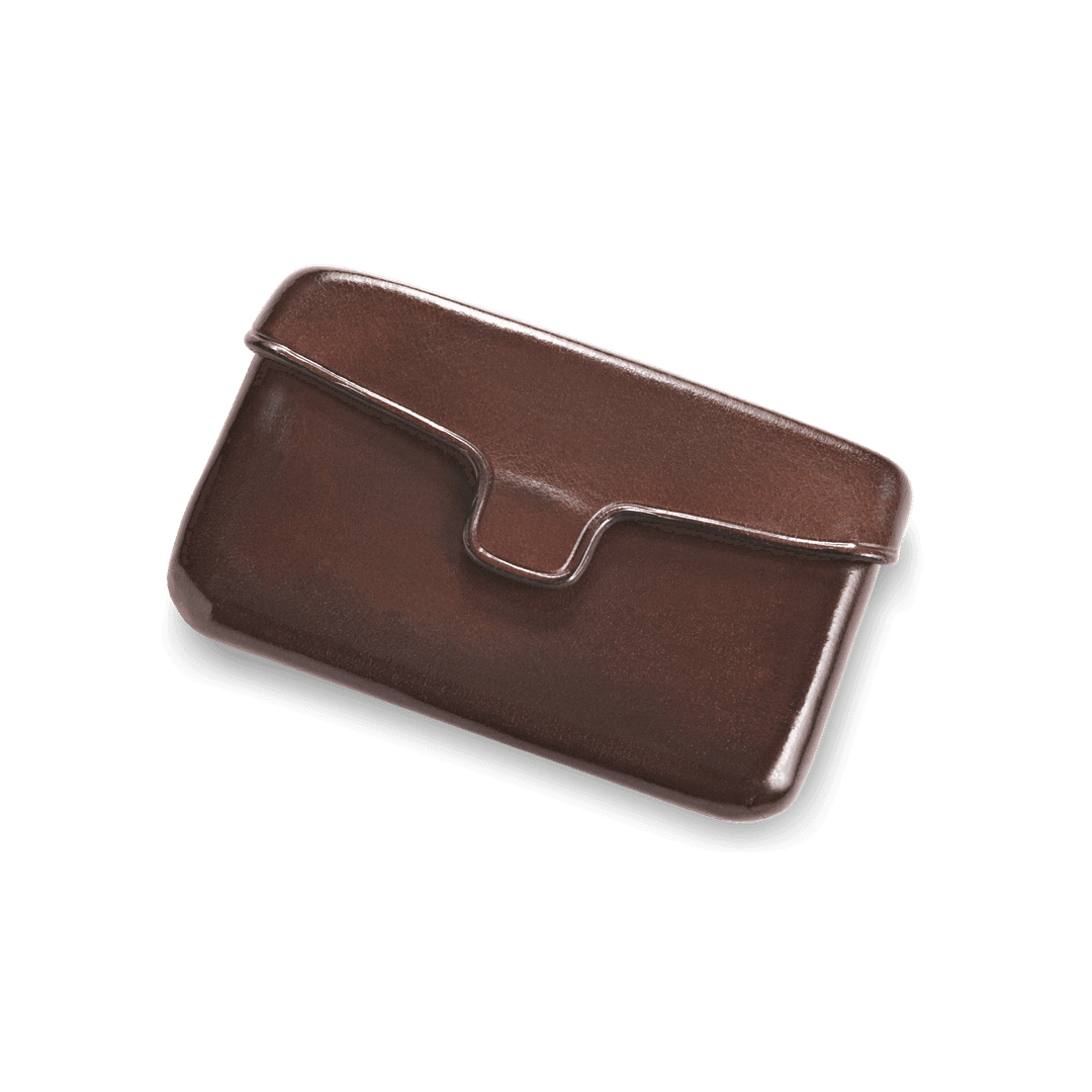 Card holder with Magnetic Closure - darkbrown