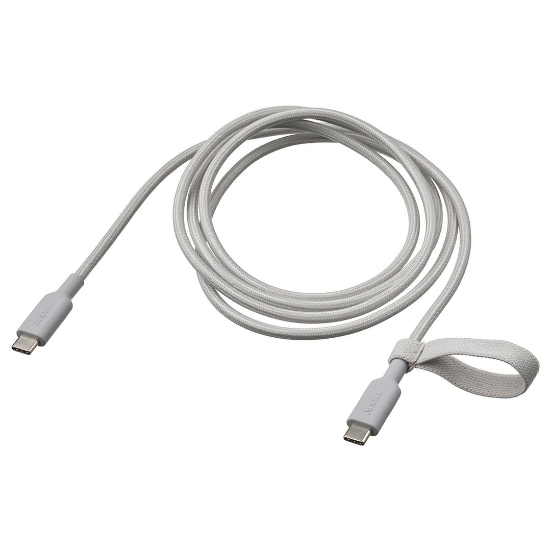 LILLHULT 릴훌트 USB-C to USB-C 케이블 - 라이트그레이 1.5 m