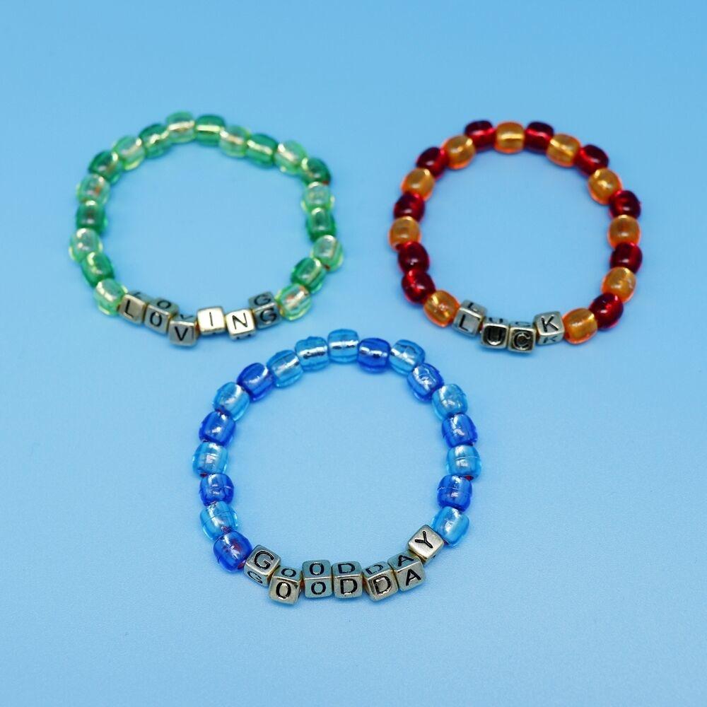 Pop colorball initial Bracelet 컬러볼 이니셜 커플팔찌