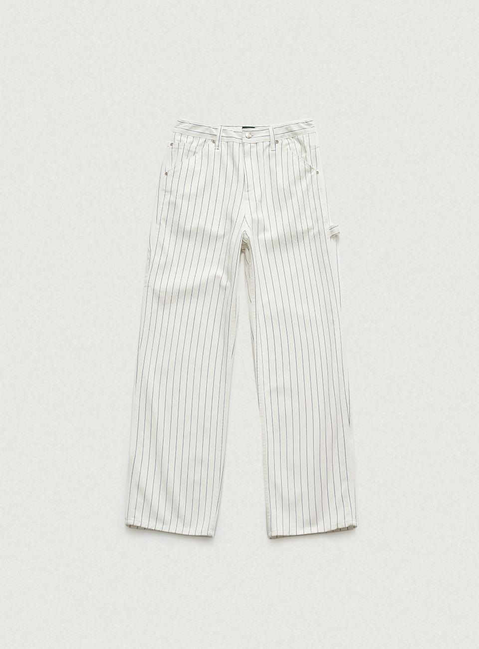 Striped Carpenter Denim Pants_Blue [7월 중순 순차 배송]