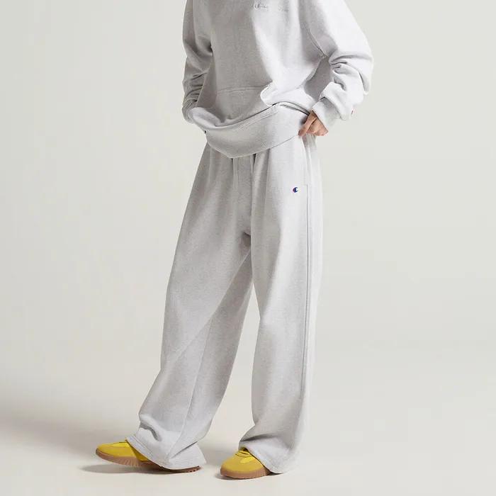 C로고 와이드핏 스웨트 팬츠 Light Grey