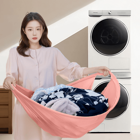 딜러버 이지런드리 런드리버킷 세탁바구니 빨래바구니, 피치, 1개