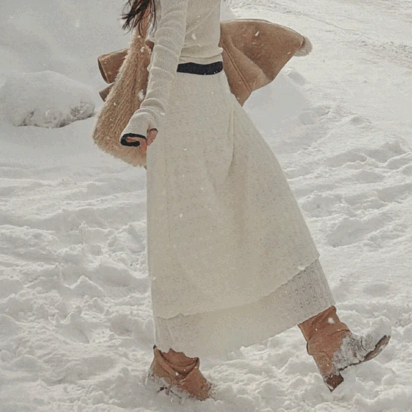 슈어 헤어리 캉캉 롱 스커트