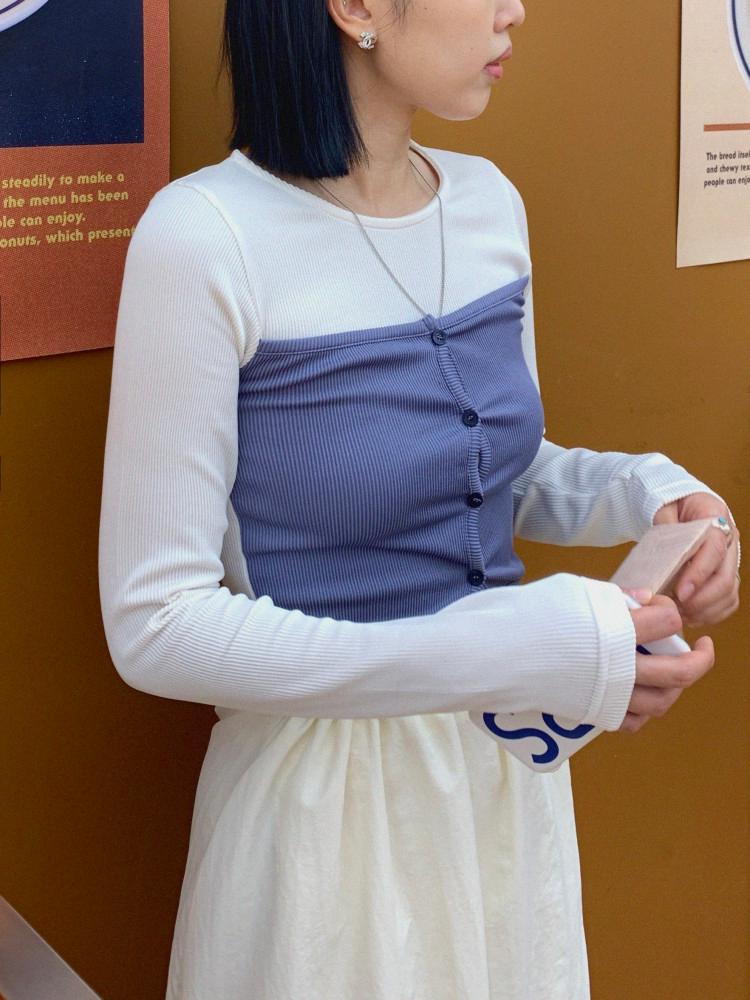 튜브탑 티셔츠 (2color)